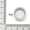 304 Stainless Steel Floating Locket Pendants STAS-E443-41P-03-3