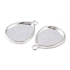 Teardrop Alloy Pendant Cabochon Settings PALLOY-N0088-01S-NF-2