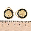 304 Stainless Steel Enamel Pendants STAS-P380-01G-3