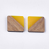 Resin & Walnut Wood Cabochons RESI-S358-90-2