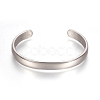 Tarnish Resistant 304 Stainless Steel Cuff Bangles STAS-I110-10-8mm-P-1