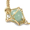 Adjustable Brass Macrame Pouch Bracelet Making for Stone Holder AJEW-JB01192-01-3