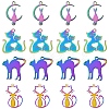 40Pcs 4 Styles 201 Stainless Steel Pendants STAS-YW0002-62MC-1
