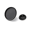 304 Stainless Steel Flat Round Brooch Brooch Base Settings STAS-S172-10B-B-2
