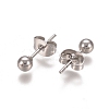 Tarnish Resistant 304 Stainless Steel Stud Earrings EJEW-L215-57B-P-2