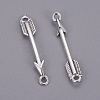 Tibetan Style Alloy Arrow Links connectors TIBE-3497-AS-LF-2