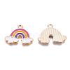 Alloy Enamel Pendants ENAM-O035-14G-B-2