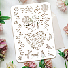 Plastic Drawing Painting Stencils Templates DIY-WH0396-581-3