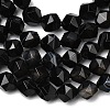 Natural Black Banded Agate/Striped AgateBeads Strands G-Z119-A03-02-5