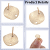 40Pcs 2 Colors Brass Stud Earrings Findings KK-SC0006-86-5
