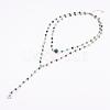Natural Indian Agate Lariat Necklaces NJEW-JN01961-01-1