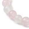 Natural Rose Quartz & Selenite Beaded Stretch Bracelets for Women BJEW-JB13140-3
