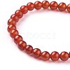 Natural Carnelian(Dyed) Beads Stretch Bracelets BJEW-F380-01-A10-2