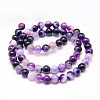 Natural Striped Agate/Banded Agate Bead Strands X-G-K155-A-6mm-11-2