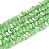 Electroplate Opaque Glass Beads Strands GLAA-N022-4mm-16-1