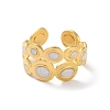 304 Stainless Steel Enamel Cuff Rings LS-RJEW-M171-38G-2