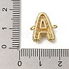 Brass Micro Pave Cubic Zirconia Letter Links KK-I717-04A-3
