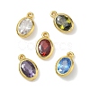 Brass Pave Cubic Zirconia Charms KK-CBA74BF-02G-1