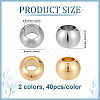 80Pcs 2 Colors 304 Stainless Steel Beads STAS-PH0006-76-4