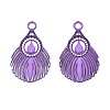 Spray Painted 430 Stainless Steel Pendants STAS-N121-08B-1