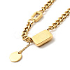 Rectangle & Rhinestone Pendant Necklace NJEW-P229-17A-3