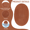 4Pairs Oval Imitation Leather Sew On Patches PATC-CY0001-82-5