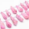 Electroplated Natural Quartz Crystal Beads Strands G-G890-A-06-1