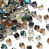 Faceted Cube Electorplated Glass Beads X-EGLA-E006-M3-1