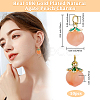 10Pcs Natural Agate Peach Charms with Brass Jump Rings G-BBC0001-62-2