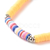Handmade Polymer Clay Heishi Beads Stretch Bracelet BJEW-JB07372-02-5