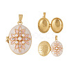 1Pc Brass Micro Pave Clear Cubic Zirconia Locket Pendants KK-TADJ0001-06-1
