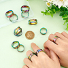 14pcs 7 size Unisex Stainless Steel Grooved Finger Ring Sets RJEW-UN0002-65MC-3