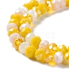 Glass Beads Strands EGLA-A034-M8mm-21-3