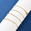Brass Rolo Chains Necklaces for Women NJEW-D302-45G-3