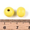 Spray Painted Round Natural Schima Wood Beads WOOD-A018-8mm-04-3