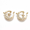 Brass Micro Pave Cubic Zirconia Charms KK-T038-388G-1