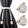 2Pcs Macrame Cotton Cord Curtain Tiebacks Clips HJEW-FH00223-1