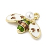 Rack Alloy Enamel Pendants ENAM-Q505-07G-01-2