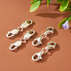 4 Sets 2 Styles Double 925 Sterling Silver Lobster Claw Clasps FIND-TA0002-22-6