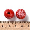 Printed Wood European Beads WOOD-Z002-08J-3