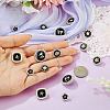 15Pcs 5 Styles 1-Hole Alloy Enamel Shank Buttons BUTT-TA0001-47B-7