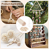 40Pcs Round Wooden Sticks WOOD-BC0001-35-5
