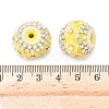 Bling Resin Rhinestone Flower Beads OACR-D310-01P-B-2