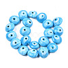 Handmade Evil Eye Lampwork Beads Strands LAMP-N029-009D-2