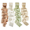 4 Rolls 4 Colors Satin Frayed Ribbon SRIB-TA0001-19-1