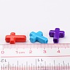 Mixed Color Chunky Acrylic Cross Beads X-SACR-436-M-7