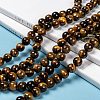 Natural Grade AB Tiger Eye Round Beads Strands G-O047-02-10mm-6