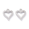 Rack Plating Brass Micro Pave Cubic Zirconia Charms ZIRC-C026-08P-1