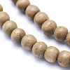 Natural Camphor Wood Beads Strands WOOD-P011-10-4mm-3