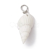 Natural Trumpet Shell Pendants PALLOY-JF02682-02-3